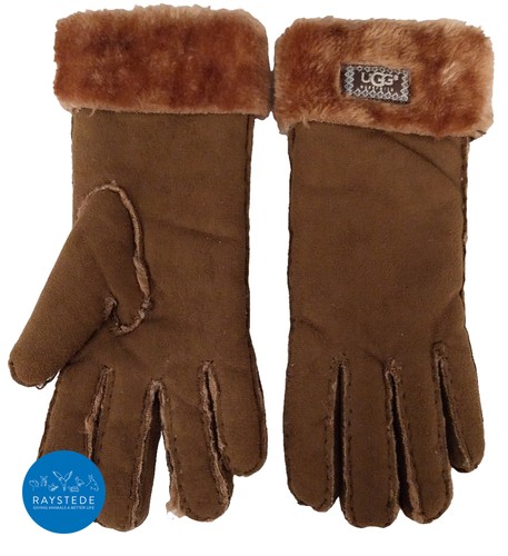 Ugg gloves womens brown suede - ugg,