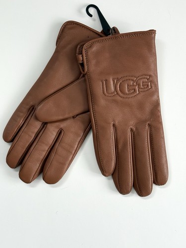 Ugg short logo leather - ugg, glove