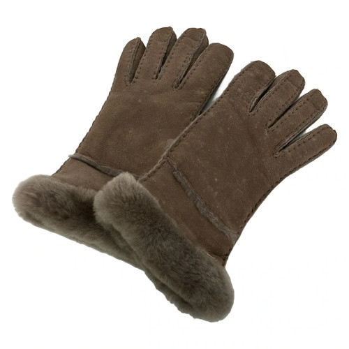 Ugg dark brown leather - leather, mouton