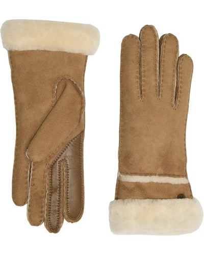 Ugg chestnut shearling gloves - chestnut,