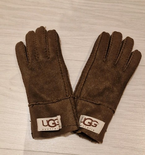 Ugg suede brown winter gloves - ugg,